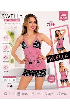 Swella Kadın Pijama Takım Pembe