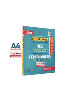 2026 8.Sınıf Full LGS Altın Seri (FULAS) FEN BİLİMLERİ MEB Çıkmış Soru Bankası Modüler Seti Çözümlü 2026 8.Sınıf Full LGS Altın Seri (FULAS) FEN BİLİMLERİ MEB Çıkmış Soru Bankası Modüler Seti Çözümlü