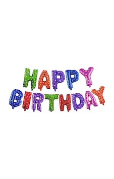 Happy Birthday Yazılı Karışık Renkli Kalp Baskılı Balon Folyo Ba Happy Birthday Yazılı Karışık Renkli Kalp Baskılı Balon Folyo Ba