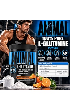 Animal 100% Pure L-glutamine 420gr Mandalina & Portakal Aromalı Animal 100% Pure L-glutamine 420gr Mandalina & Portakal Aromalı