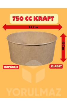 750 Cc Kraft Salata Kasesi Kapaksız 12 Li Geniş Hacimli Şık Sunum 750 Cc Kraft Salata Kasesi Kapaksız 12 Li Geniş Hacimli Şık Sunum