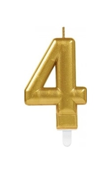 Mey İthalat 4 Rakam Mum Gold Renk - Mey İthalat 4 Rakam Mum Gold Renk -