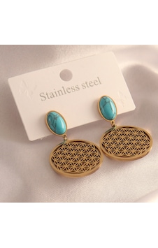316L Çelik Gold Renk Lotus Model Kadın Küpe Altın 316L Çelik Gold Renk Lotus Model Kadın Küpe Altın