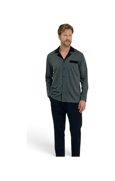 Pijadore Erkek %100 Pamuklu Önden Düğmeli Uzun Kollu Pijama Takımı 2272 Gri Pijadore Erkek %100 Pamuklu Önden Düğmeli Uzun Kollu Pijama Takımı 2272 Gri