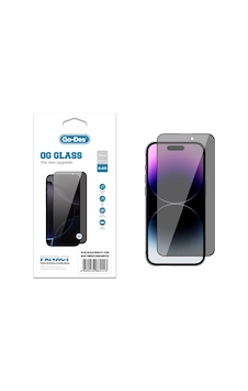 Apple Uyumlu iPhone 14 Pro Go Des Og Glass Privacy Antistatik Temperli Cam Ekran Koruyucu Siyah Apple Uyumlu iPhone 14 Pro Go Des Og Glass Privacy Antistatik Temperli Cam Ekran Koruyucu Siyah