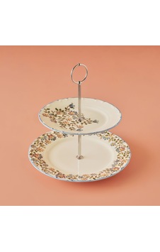 Bella Maison Vintage 2 Katlı Porselen Kurabiyelik Mavi 25 x 25 CM Bella Maison Vintage 2 Katlı Porselen Kurabiyelik Mavi 25 x 25 CM