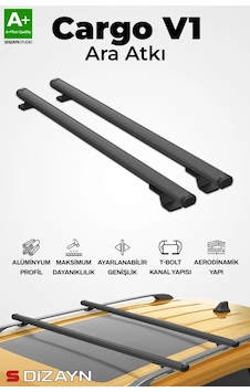 S-dizayn Subaru Forester S-bar Cargo V1 Ara Atkı Tavan Taşıyıcı Barı Siyah 130 Cm 2008-2012 A+ Kalit