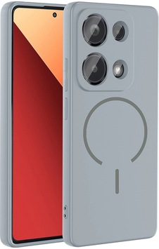 Xiaomi Redmi Note 13 Pro 4g Kılıf M-safe Şarj Özellikli Zore Meta Kapak Titanyum-Gri Xiaomi Redmi Note 13 Pro 4g Kılıf M-safe Şarj Özellikli Zore Meta Kapak Titanyum-Gri