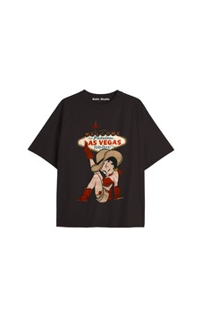 Kalic Studio Betty Boop Las Vegas Oversize T-shirt Siyah Kalic Studio Betty Boop Las Vegas Oversize T-shirt Siyah