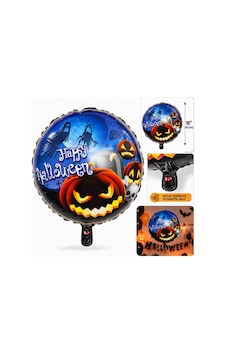 Arkhenx Balkabağı Desenli Folyo Balon 18 İnç 45 Cm Bzs1 Çok Renkli