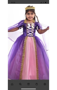 Sedacan Kostüm Rapunzel Pelerinli-taçlı Çocuk Kostümü Mor-pembe Sedacan Kostüm Rapunzel Pelerinli-taçlı Çocuk Kostümü Mor-pembe