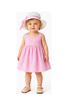 Chicsy Baby Kız Bebek Kabartma Desenli Elbise Şapkalı Yazlık Elbise Sırt Fiyonk Detaylı Pamuklu 2 Parça Bebek Takımı Pembe Chicsy Baby Kız Bebek Kabartma Desenli Elbise Şapkalı Yazlık Elbise Sırt Fiyonk Detaylı Pamuklu 2 Parça Bebek Takımı Pembe