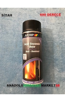 Motip 690 Derece Isıya Dayanıklı Boya Eksoz Ve Soba Boyası Siyah Motip 690 Derece Isıya Dayanıklı Boya Eksoz Ve Soba Boyası Siyah
