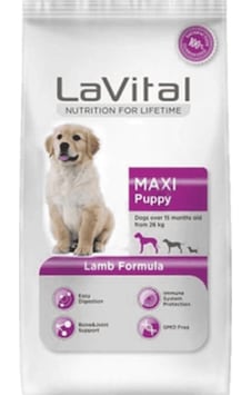 La Vital Maxi Puppy Kuzu Etli Büyük Irk Yavru Köpek Maması 3 KG La Vital Maxi Puppy Kuzu Etli Büyük Irk Yavru Köpek Maması 3 KG