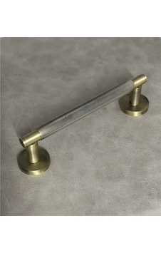 Seda Modern Mat Antik Sarı Dokulu Sürgülü Çekme Kol 22,5 Cm