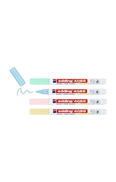 Edding 4085 Sıvı Tebeşir Kalemi 4'lü Set Blister Pastel
