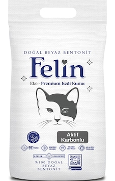 Felin Aktif Karbonlu Topaklaşan İnce Bentonit Kedi Kumu 15 KG Felin Aktif Karbonlu Topaklaşan İnce Bentonit Kedi Kumu 15 KG