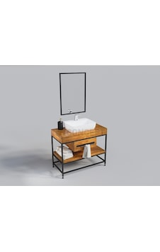 Masif Ağaç Loft Banyo -Lavabo Dolabı Masif Ağaç Loft Banyo -Lavabo Dolabı