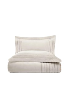Ecocotton Feza Çift Kişilik Yatak Örtüsü Takımı %50 Pamuk %50 Polyester Krem 240x260 Cm - Krem Ecocotton Feza Çift Kişilik Yatak Örtüsü Takımı %50 Pamuk %50 Polyester Krem 240x260 Cm - Krem