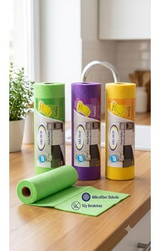 Şeylişeyler - Kopar Kullan Perforeli Rulo Temizlik Bezi 15'li 5 Paket - Çok Amaçlı Pratik Temizlik Bezi Çok Renkli Şeylişeyler - Kopar Kullan Perforeli Rulo Temizlik Bezi 15'li 5 Paket - Çok Amaçlı Pratik Temizlik Bezi Çok Renkli