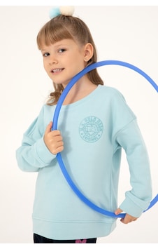 U.S. Polo Assn. Kız Çocuk Su Yeşili Bisiklet Yaka Basic Sweatshirt 50296391-VR083 U.S. Polo Assn. Kız Çocuk Su Yeşili Bisiklet Yaka Basic Sweatshirt 50296391-VR083