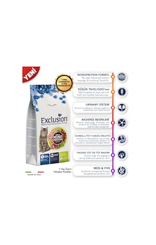 Exclusion Düşük Tahıllı Monoprotein Tavuklu Yetişkin Kedi Maması 1500 G Exclusion Düşük Tahıllı Monoprotein Tavuklu Yetişkin Kedi Maması 1500 G