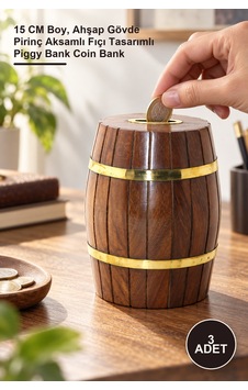 3 Adet Pirinç Ahşap Fıçı Kumbara 15 Cm Boy, Ahşap Gövde Pirinç Aksamlı Fıçı Tasarımlı Piggy Bank Coin Bank 3 Adet Pirinç Ahşap Fıçı Kumbara 15 Cm Boy, Ahşap Gövde Pirinç Aksamlı Fıçı Tasarımlı Piggy Bank Coin Bank