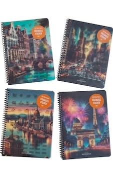 Keskin 80 Yaprak A5 Kareli Spiralli Pp Kapak Stickerli Keskin 80 Yaprak A5 Kareli Spiralli Pp Kapak Stickerli