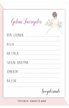 Geline Tavsiyeler Bekarlığa Veda Soru Kartları - Nedime Oyun Kar Geline Tavsiyeler Bekarlığa Veda Soru Kartları - Nedime Oyun Kar