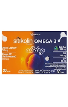 Haver Sitikolin Omega 3 Allday 60 Yumuşak Kapsül