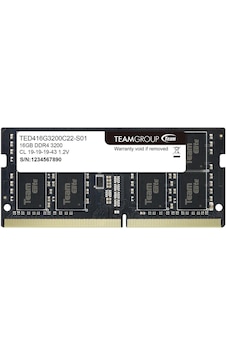 Team Elite TED416G3200C22-S01 16 GB DDR4 3200 MHz CL22 Notebook Ram Team Elite TED416G3200C22-S01 16 GB DDR4 3200 MHz CL22 Notebook Ram