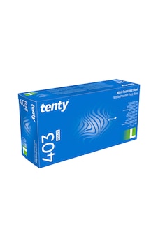 Tenty 403 Plus Pudrasız Nitril Eldiven L Beden Mavi 100'lü Tenty 403 Plus Pudrasız Nitril Eldiven L Beden Mavi 100'lü