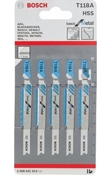 Bosch T 118 A Basic For Metal Dekupaj Testeresi Bıçağı 5'Li - 2608631013 Bosch T 118 A Basic For Metal Dekupaj Testeresi Bıçağı 5'Li - 2608631013