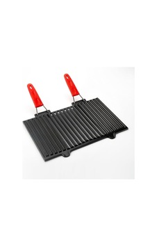 Lava Döküm Mangal Izgarası Çift Silikon Kulplu 25x40 Cm Lava Döküm Mangal Izgarası Çift Silikon Kulplu 25x40 Cm