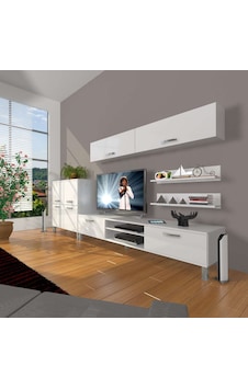Decoraktiv Eko 6y Slm Dvd Krom Ayaklı Tv Ünitesi Tv Sehpası - Parlak Beyaz Decoraktiv Eko 6y Slm Dvd Krom Ayaklı Tv Ünitesi Tv Sehpası - Parlak Beyaz