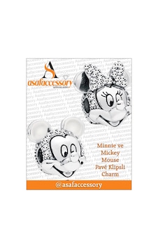 Mickey Mause Ve Minnie Set Charm Gümüş Mickey Mause Ve Minnie Set Charm Gümüş