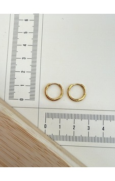 316 L Cerrahi Çelik 1,6mm 10mm Çelik Halka Küpe Gold Altın 316 L Cerrahi Çelik 1,6mm 10mm Çelik Halka Küpe Gold Altın