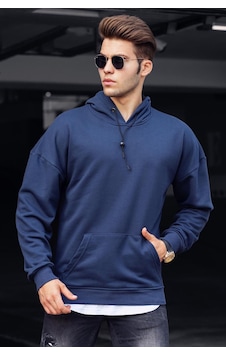 Madmext Basic Lacivert Erkek Kapüşonlu Sweatshirt 4764 Madmext Basic Lacivert Erkek Kapüşonlu Sweatshirt 4764