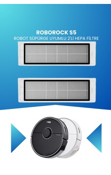 Roborock S5 Robot Süpürge Uyumlu 2'li Hepa Filtre Roborock S5 Robot Süpürge Uyumlu 2'li Hepa Filtre