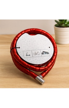 Çelik Spiral Tüp Anahtarlı Motor Bisiklet Kilidi 22mm X 200cm Çr