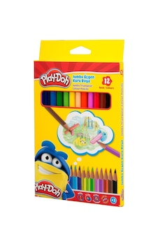 Play-doh Kuru Boya Jumbo Üçgen 12 Renk Play-ku008 Çok Renkli