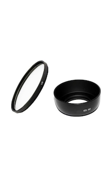 Canon EF 50 MM f1.8 II Lens için 52mm UV + ES-62 Parasoley Canon EF 50 MM f1.8 II Lens için 52mm UV + ES-62 Parasoley