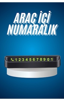 Araç İçi Numaratör Numaralık Oto Cam Kartı Fosforlu Numaratör Standart