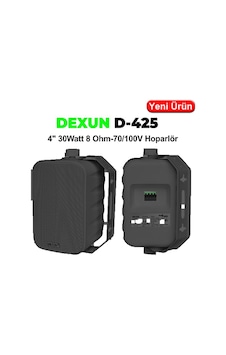 Dexun D-425t 4" 30w Trafolu Sütun Hoparlör Siyah Dexun D-425t 4" 30w Trafolu Sütun Hoparlör Siyah