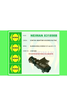 Kontak - 710 - Anahtarı Govdesı Kılıtsız Albea-doblo-sıena 137 Mm 02 - Kmrsfres - - 11 Kilitsiz Kontak - 710 - Anahtarı Govdesı Kılıtsız Albea-doblo-sıena 137 Mm 02 - Kmrsfres - - 11 Kilitsiz