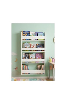 Montessori 4 Raflı Çocuk Odası Kitaplığı Çok Amaçlı Ahşap Duvar Rafı 120x60 Beyaz Beyaz Montessori 4 Raflı Çocuk Odası Kitaplığı Çok Amaçlı Ahşap Duvar Rafı 120x60 Beyaz Beyaz