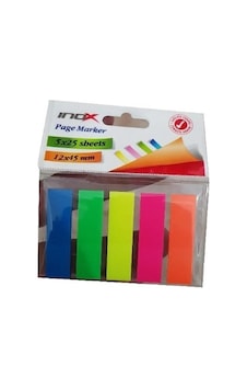 Inox Notes 5 Renk 25 Yaprak Yapışkanlı Not Kağıdı 12 X 45 Mm Inox Notes 5 Renk 25 Yaprak Yapışkanlı Not Kağıdı 12 X 45 Mm