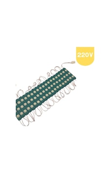 220 Volt 2 Watt 3 Lensli Yeşil 2835 Smd Led Modül Ip65 10 Adet Modül