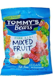 Tommy's Bears Vegan Meyve Aromalı Yumuşak Şekerleme 127.5 G Tommy's Bears Vegan Meyve Aromalı Yumuşak Şekerleme 127.5 G