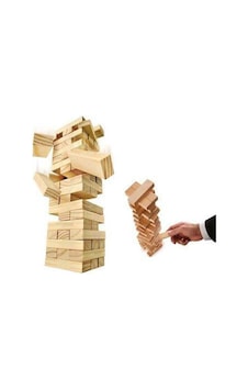 Ahşap Denge Zeka Kule Yapı Taşlar Eğitici Çocuk Oyunu Numarasız Zarsız Beyaz - 866591236